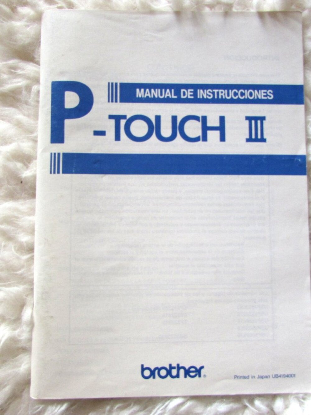 Brother P-Touch III 3 Label Maker Users Guide Owners Manual